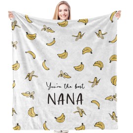 HIWX Nana Blanket, Nana Blanket from Grandkids, Funny You're The Best Nana Throw Blankets for Couch Sofa Bed, Best Nana Gifts, Nana Gifts from Grandkids, Nana Christmas Birthday Gifts, 50x60 Inches