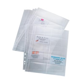 Sigel 90 x 58mm Two Row Pockets for Business Card Organiser - Clear
