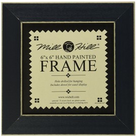 Mill Hill Wooden Frame, 6 by 6-Inch, Matte Blue