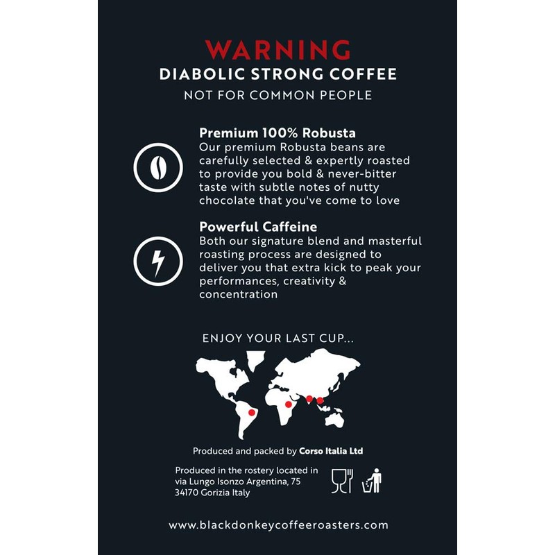 DEVIL'S ROAST | Extra-Strong Highly Caffeinated Bold Coffee | 500g
