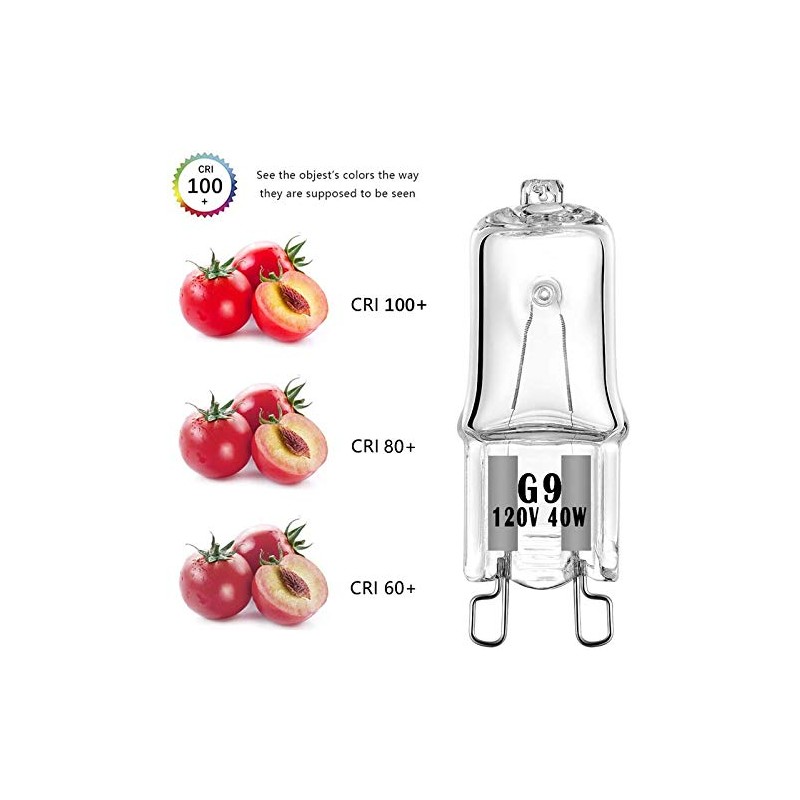 G9 Halogen Bulb 120V 40W T4 Type 2 Pin Base