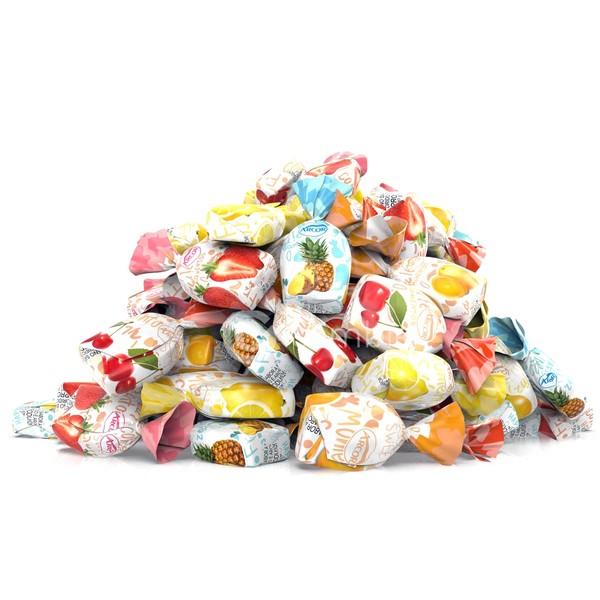 Arcor Fruit Filled Bon Bon Hard Candy by Cambie | Hard Fruit Candy with Soft & Chewy Interior | Individually Wrapped Bon Bons in Strawberry, Cherry, Pineapple, Orange & Lemon | Decadently Sweet Candy from Argentina (4 lb)