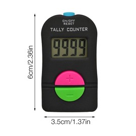 IWILCS Digital Hand Counter, 2 Pieces Golf Sport Digital Counter, Electronic Add, Subtract Manual Clicker, Digital Small Golf Sports Counter with Lanyard 0-9999