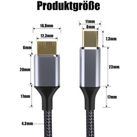 Leloco USB 3.0 Micro B auf USB C Kabel 0,5m Typ C auf Micro B Festplatten Kabel 5Gbps Externe Festplattenkabel, Kompatibel mit Toshiba, WD, Seagate Festplatte usw