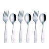 Exzact Children's Cutlery Stainless Steel 6pcs/ Kids Fork and Spoon
