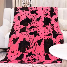 Hot Pink Twin Blanket for Bed Lightweight Fuzzy Soft Blanket Twin Size Plush Cozy Fleece Twin Bed Blanket for Couch Sofa Travel Camping 60"x80"