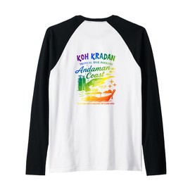 Koh Kradan Dive Adventure Andaman Coast Raglan Baseball Tee