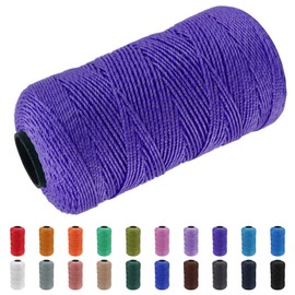CAMAL Braided Nylon String 3 Strands 1.5mm x 218 Yards Twisted Twine Rope Mason Line String for Gardening Making, DIY Arts Projects, Christmas Decoration, Hanging Ornaments (Violet)
