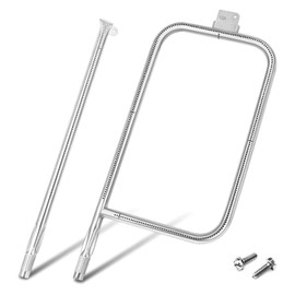 Criditpid 65032 Grill Burner for Weber Q3200, Q300, Q320, Q3000 Gas Grills, 304 Stainless Steel Burner Tube Replacement Kit for Weber Q Series, Q3200 Grill Parts, 60036, 80385, 57060001, 586002