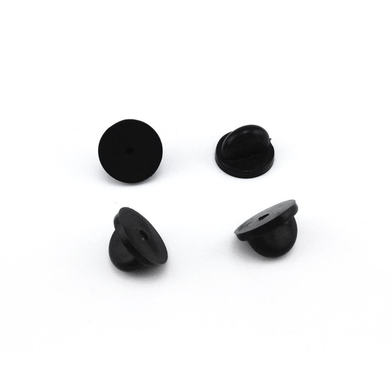 yueton 100pcs 11mm PVC Rubber Pin Backs
