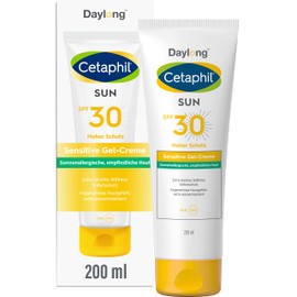 Cetaphil CETAPHIL SUN Sensitive Gel-Creme SPF 30, 200ml, Sonnencreme f1r empfindliche, zu Sonnenallergie und Mallorca-Akne neigende Haut, Extra leichter, fettfreier Sonnenschutz, Frei von Parf1m & Emulgatoren