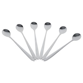 6 Piezas De Cucharas De Mango Largo, Cucharas De Acero Inoxidable para Remover Café Cuchara Con Estilo para Helado Latte Sopa
