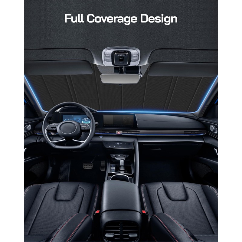 Pigenius Windshield Sun Shade for Ford Bronco 2021-2025. Full Coverage