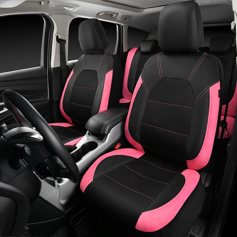 CAR PASS Leather Seat Covers, Breathable Universal Car Seat Cover