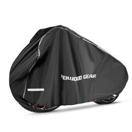 FEIWOOD GEAR Bike Cover for Transport 2 Bikes on Rack, Double Heavy Duty 420D on Handlebar & Pedal, Waterproof Bicycle Cover Outdoor Storage on Rear Bike Rack