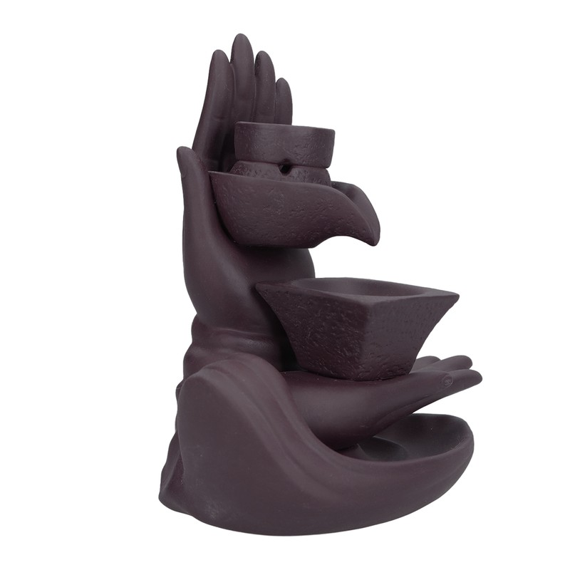 Backflow Incense Burner Smoke Waterfall Ceramic Incense Holder Aroma Burner