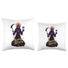 Santa Muerte with Marigolds & Butterflies, Cosmic Hourglass Throw Pillow