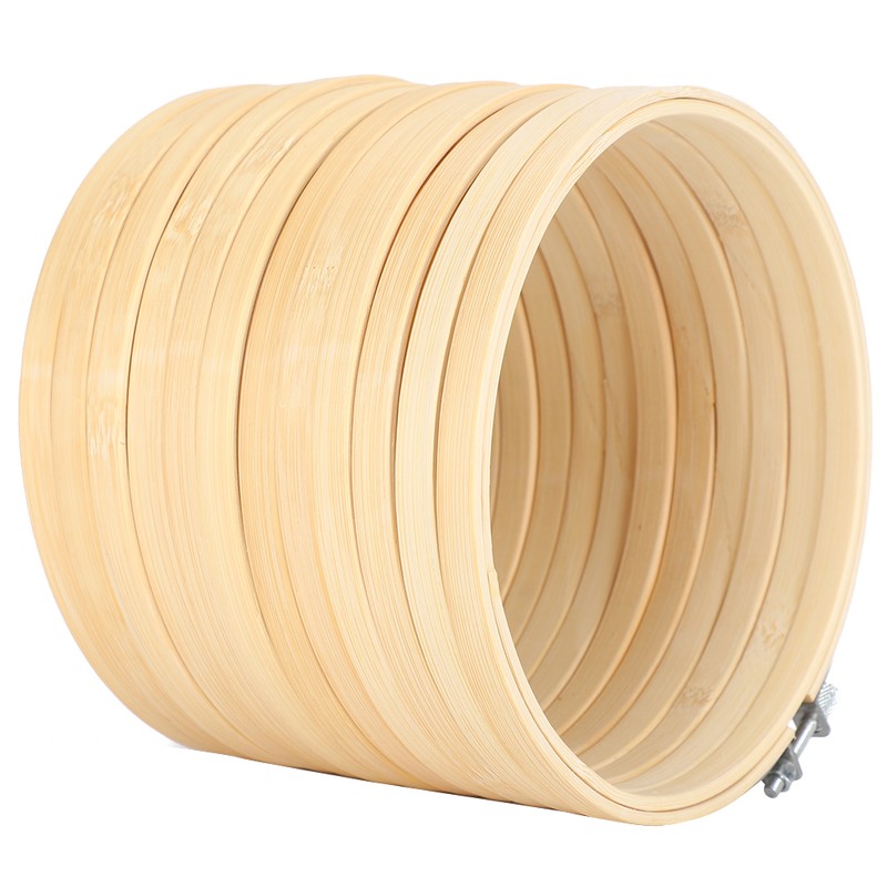 12Pcs Bamboo Embroidery Hoops Adjustable Cross Stitch Frame Circle Sewing