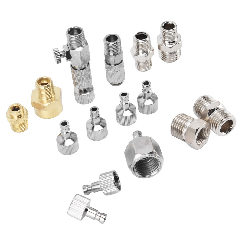 15PCS Airbrush Adapter Set Stainless Steel Airbrush Quick Release Disconnect