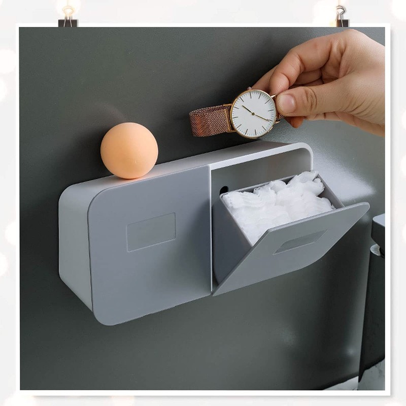 Cotton Buds Dispenser Plastic Make Up Pad Container Make Up