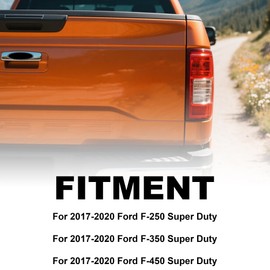 PartsFlow Tailgate Handle with Rear View Backup Camera Fits 2017-2022 Ford F-250 F-350 F-450 Super Duty Replaces# HC3Z-9943400-NA HC3Z-9943400-NB