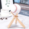 Honoson Baseball Stand Holders Balls Display Bat Wooden Stand Holder