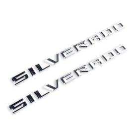 New Door Fender 3D Emblem for Chevy Silverado 2019-2023 X 2 Badges (Silver)
