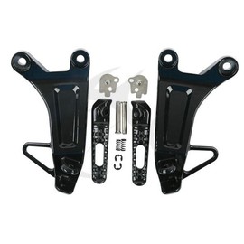 TCMT Black Rear Passenger Footrest Foot pegs Set Fit For HONDA CBR 600 RR 2003-2004