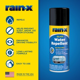 Rain-X 630168 Glass Water-Repellent Aerosol 12 oz.