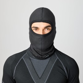 Ladeheid Ski Mask Motorcycle Balaclava Silverplus Thermoactive LA-127 - Black , size: m/l