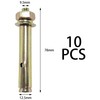 10 PCS M10 Heavy Duty Expansion Bolts,Wall Anchor Bolts (80mm)