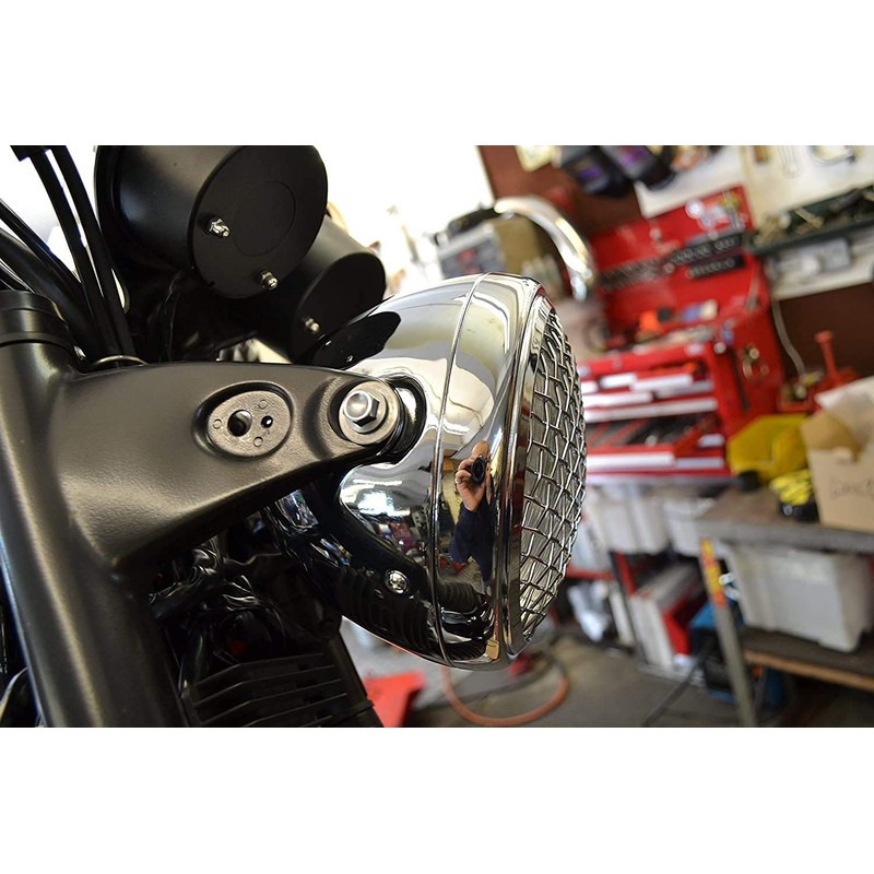 Alchemy Parts Motorbike Mesh Metal Grill Cover for 7" Inch