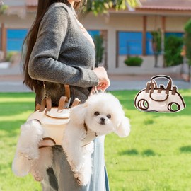 Dog Lift Harness, 3 in 1 Multifunctional Portable Dog Carrier with Small Puppy Treat Bag, Breathable Dog Carry Sling for Outdoor, Traction Backpack Cat Bag for Nail Trimming (M)