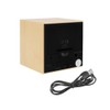 Onerbuy Wooden Digital Cube Alarm Clock Touch Sound Activated Desk