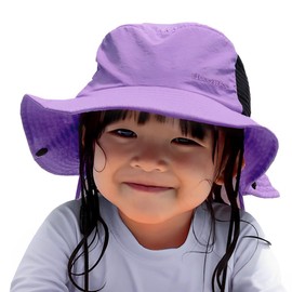 HUGGABEEE Surf Hat for Kids, Renewal with Sun Protection, Safari Hat, Removable Sun Shade Included, UV Protection, purple
