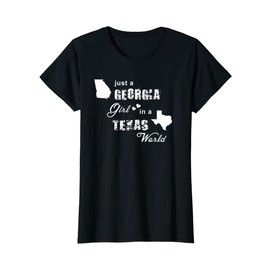 Just a Georgia girl in a Texas world t shirt printing T-Shirt