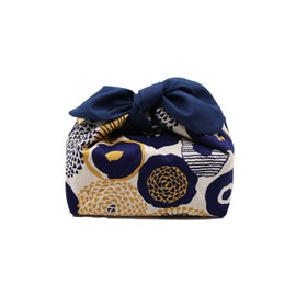 Lunch Bag, Insulated Lunch Bag, No Drawstring, Tie Type, Azuma Bag, Ribbon, Scandinavian Style (Round Flowers)