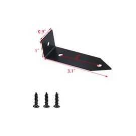 Coshar Right Angle Brackets Metal L Bracket Corner Brace Sets with Arrowhead Decor L Brackets for Wood Shelves Cabinet Chair Drawer,8Pcs Black 3.1 Inch