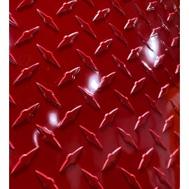 Mr Metal Aluminum 24" x 96" Red Aluminum Diamond Plate Sheet .025 in (1/40th) Thick