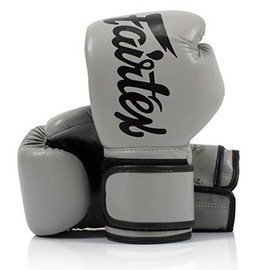Fairtex BGV14 Grey Muay Thai Boxing Gloves - Size: 8 oz