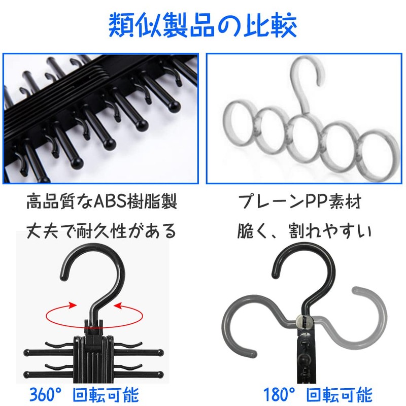 Tie Hanger, Tie Storage, 20 Tie, Anti-Slip Tie Holder, Belt