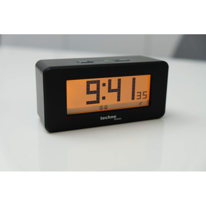 Technoline Radio Alarm Clock with Positive and Negative Display, matt