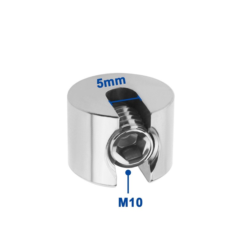 LT Easiyl 4pcs M10x5mm Wire Rope Fixing Clip Stainless Steel