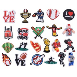 TAMUNI 56 PCS Shoe Decoration Charms - Stand Out Unique Sports Pins for Boys, Girls, and Adults - Basketball, Football, and More