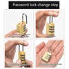 Pack of 3 Padlock Small Zinc Alloy Locker Lock Combination