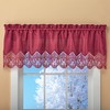 Collections Etc Elegant Lace Border Trimmed Solid-Colored Window Curtain