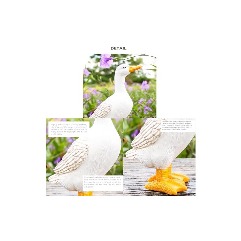 LALOCAPEYO 4 Pcs Duck Ornaments Simulation Absorbent Duck Ornaments Resin