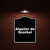 Alquiler de Snorkel Spanish BLACK Minimalist Aluminum Composite Sign 20