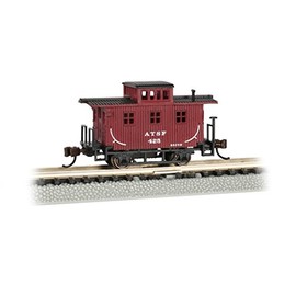 Bachmann Old-Time Caboose - Santa FE - N Scale, Prototypical Oxide Red