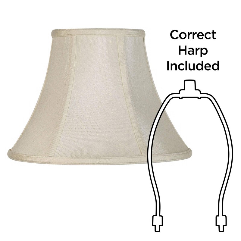Creme Medium Bell Lamp Shade (Pre-Assembled) 6" Top x 12"